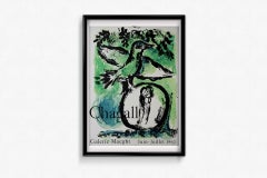 Original 1962 lithographic poster by Marc Chagall - L’Oiseau Vert - Mourlot