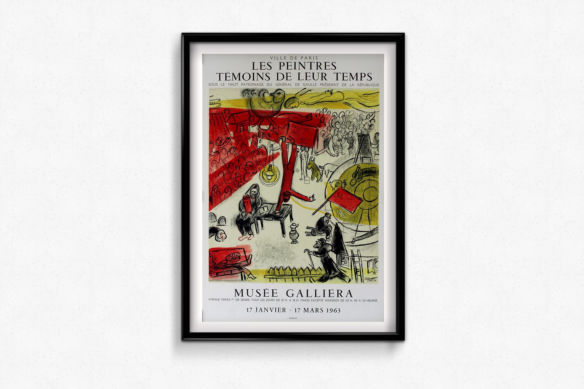 Original 1963 poster by Marc Chagall - Les peintres témoins de leur temps For Sale 3