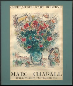 Retro Original Marc Chagall 1978 Céret Musée d’Art Moderne Exhibit Poster