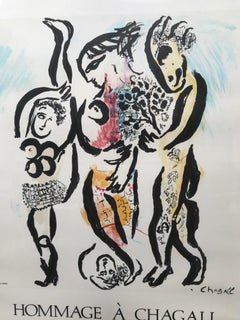 Original Marc Chagall Lithograph Exhibition Poster