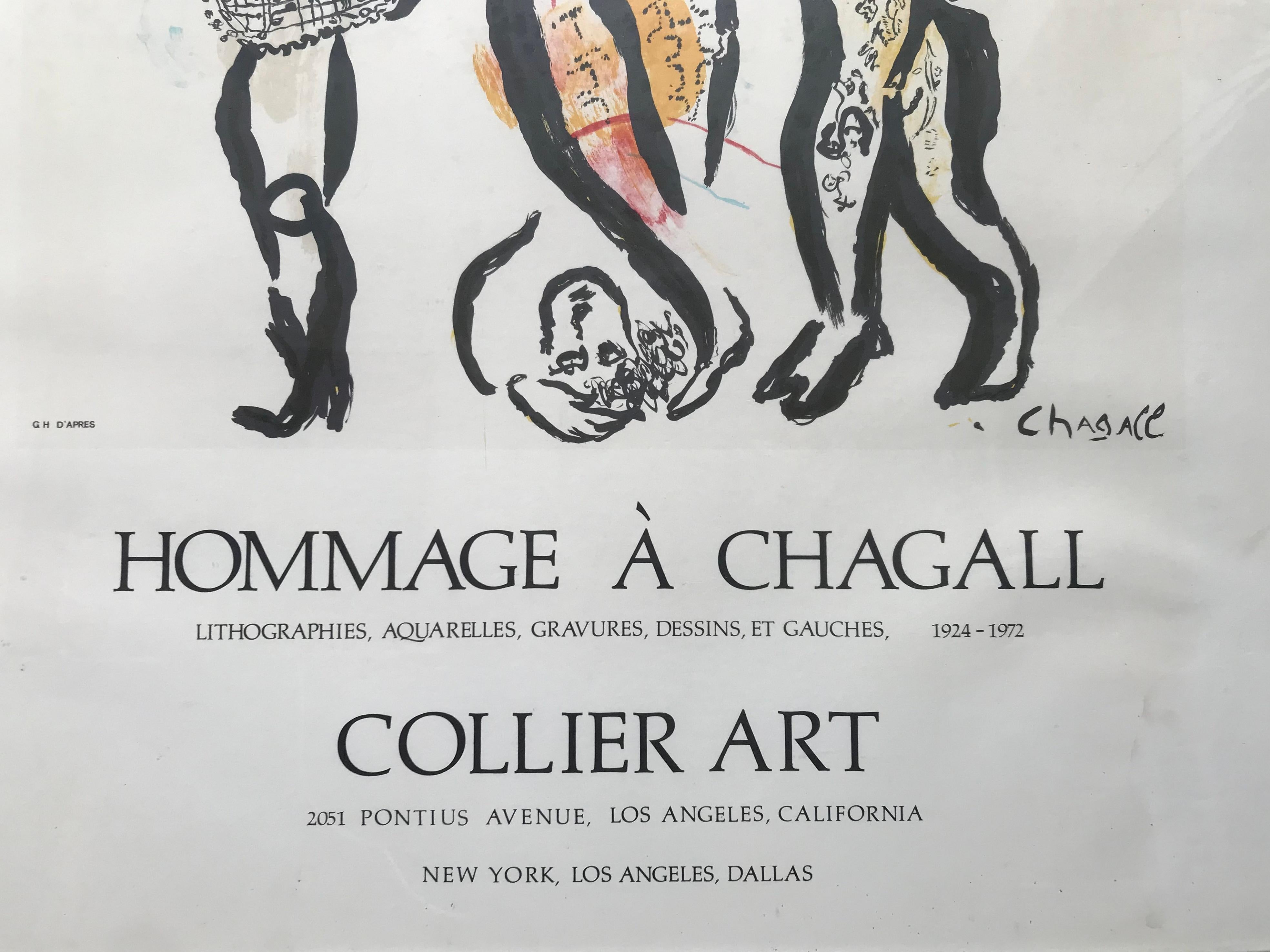 Marc Chagall, Lithographie-Ausstellungsplakat im Angebot 2