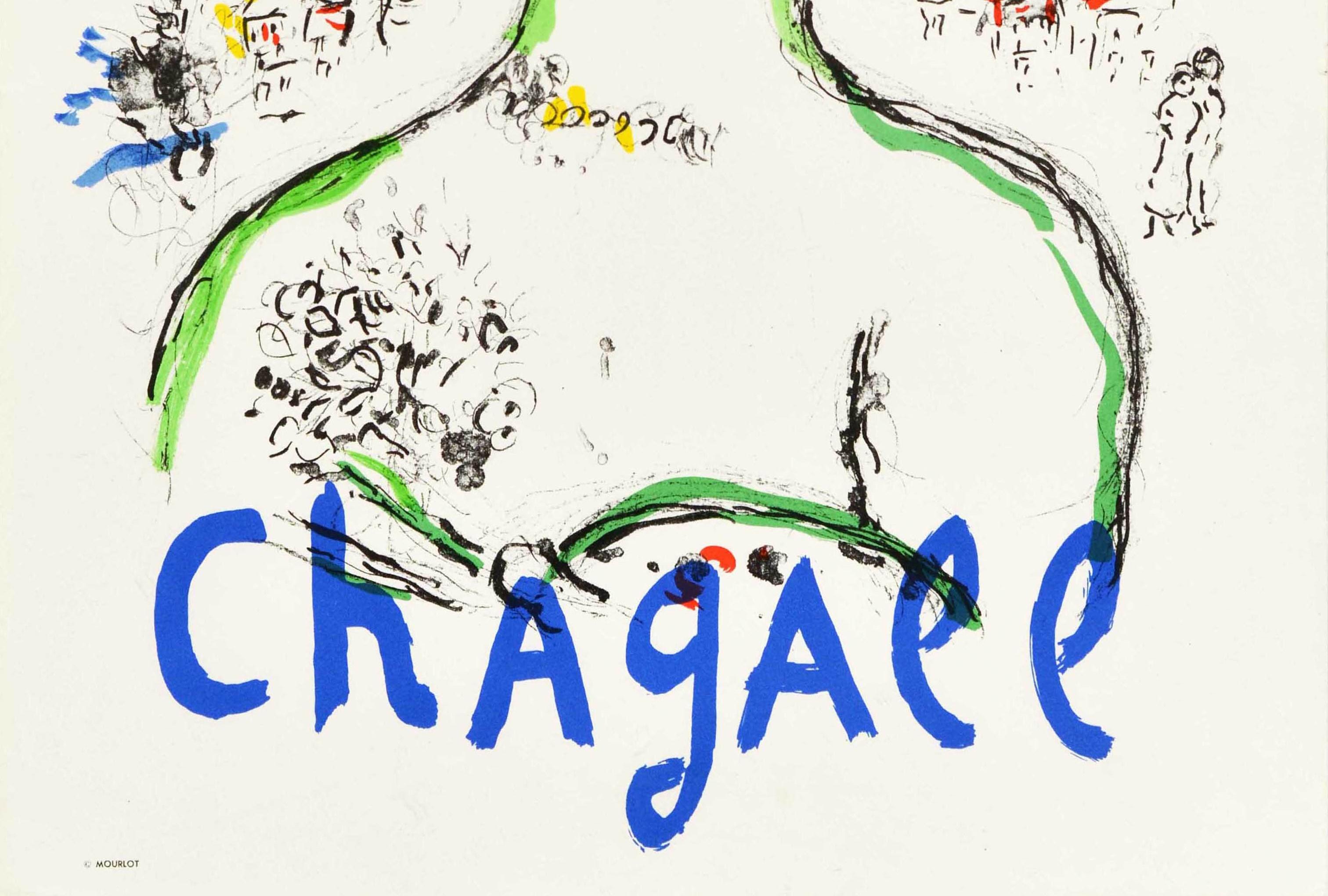 Original-Vintage-Ausstellungsplakat Chagall Galerie Maeght, „Künstler als Phoenix“ (Weiß), Print, von Marc Chagall