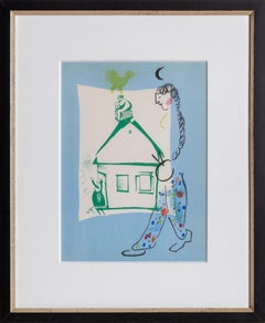 Vintage Our House in My Village, Framed Lithograph by Marc Chagall 1960