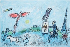 Der Maler und sein Double (2. Zustand) - Russisch-französisches Self-Portrait