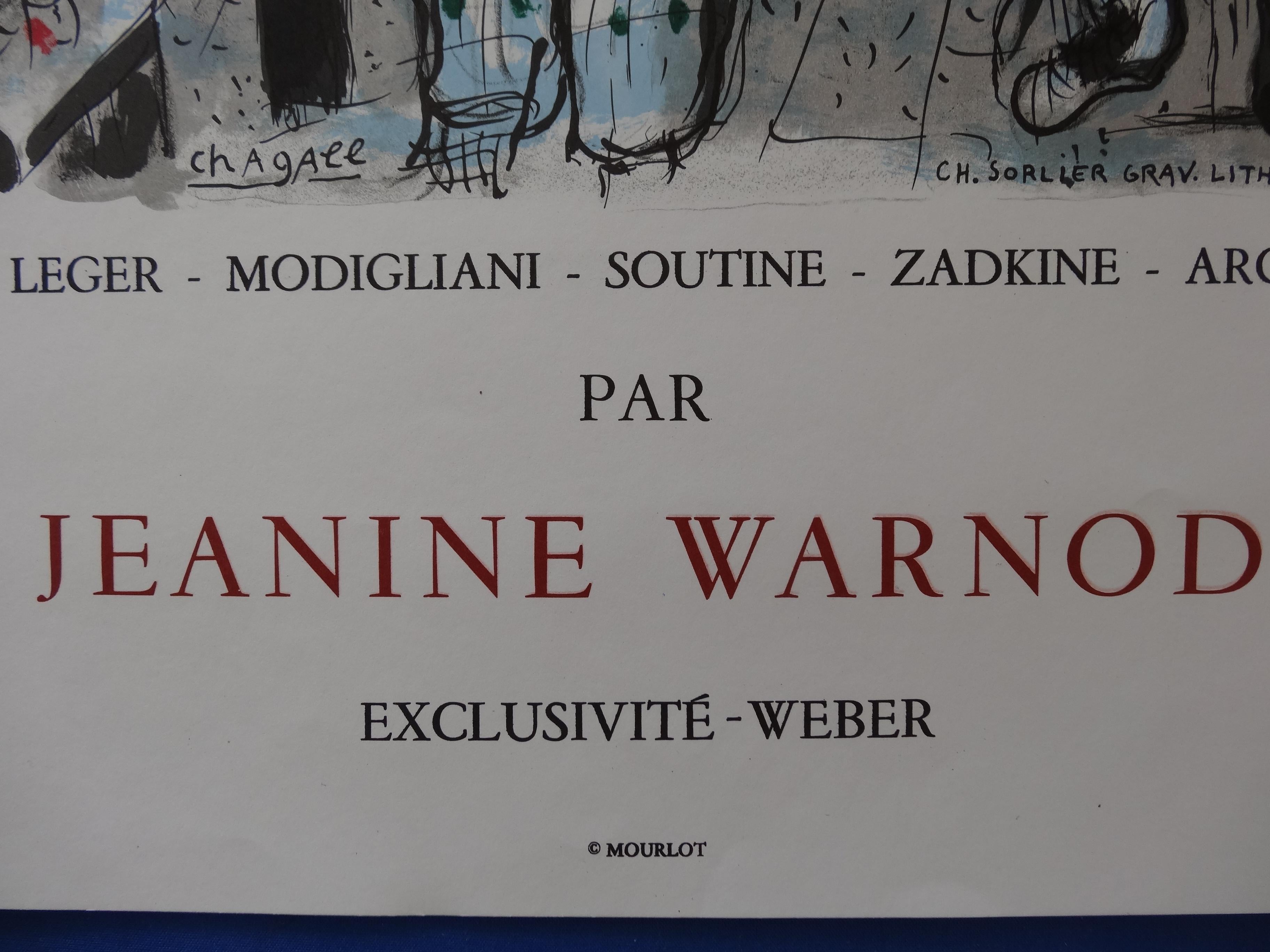 Painter in the Workshop (The Lovers) - Lithograph poster - Mourlot For Sale 2