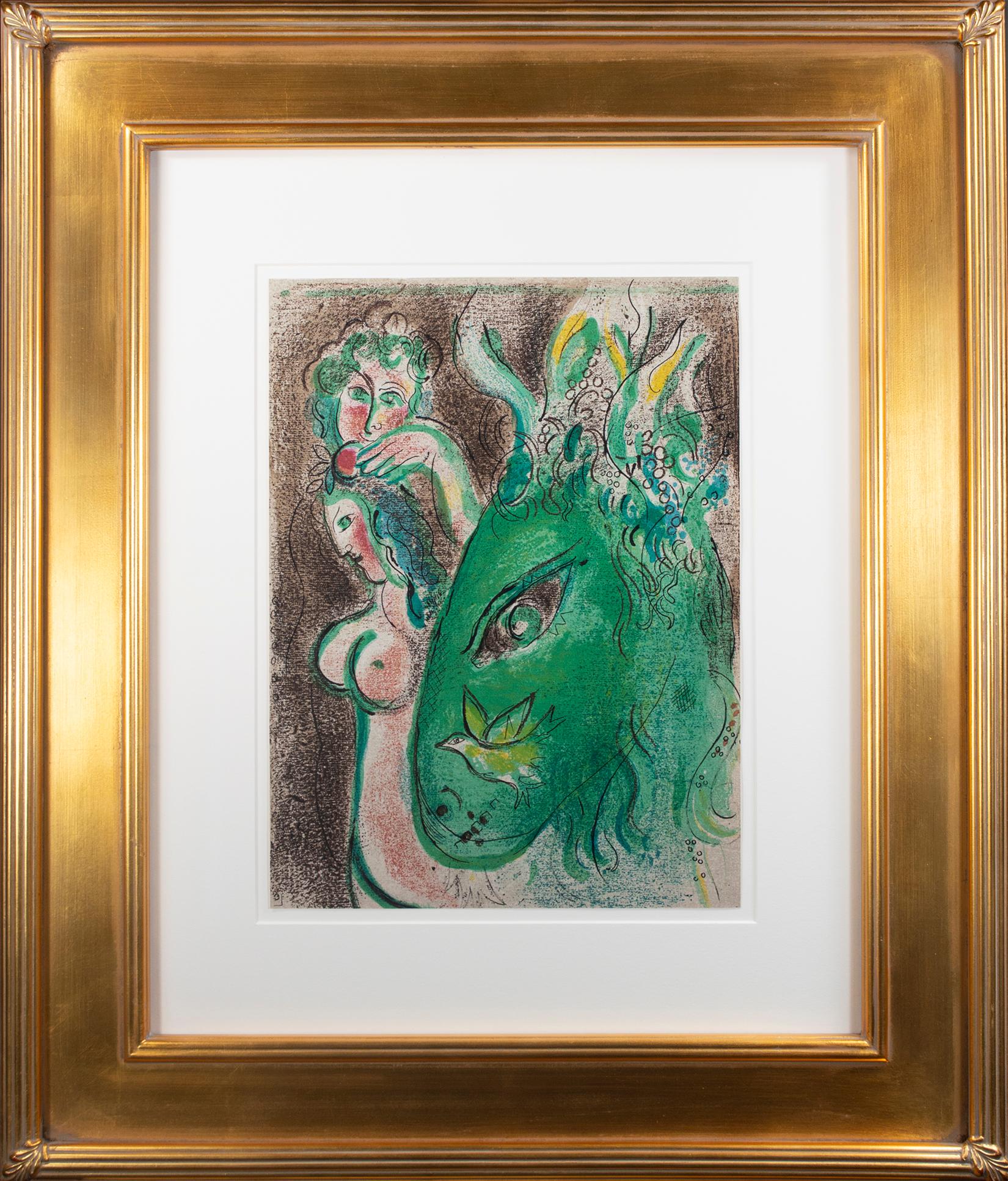 „Paradis (Paradis):: M 233/256“:: eine Original-Farblithographie von Marc Chagall 4