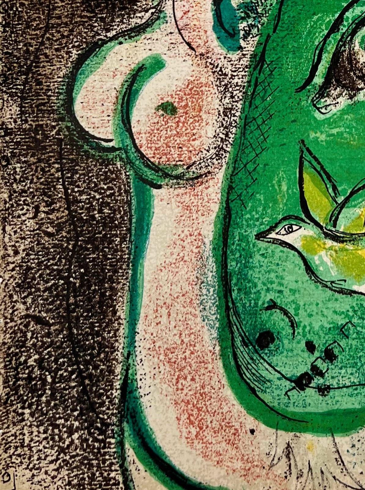 Paradiso II - Figurative Print Nero di Marc Chagall