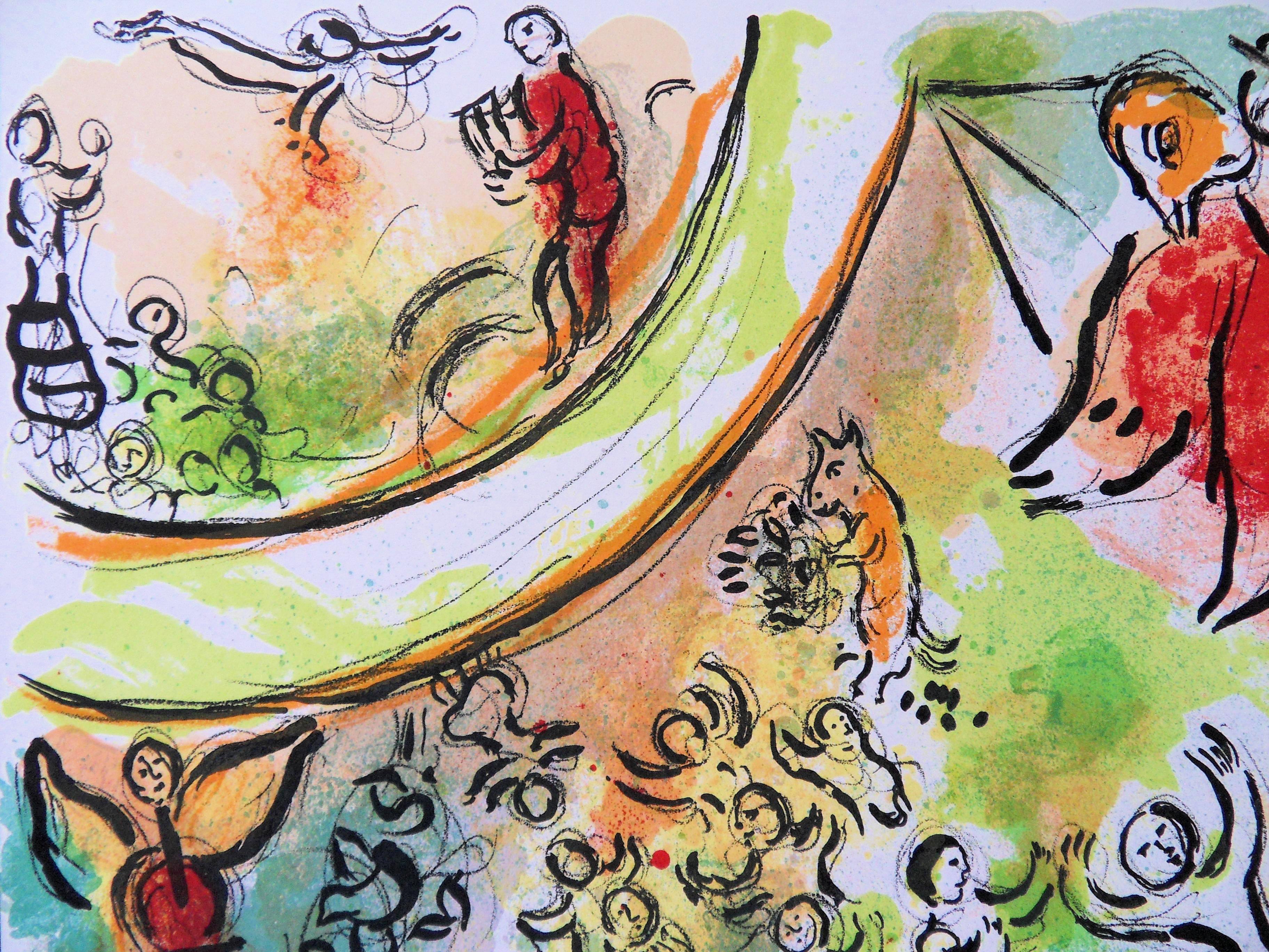 Parigi: soffitto dell'Opera Garnier - litografia originale, Mourlot Paris 1962 - Print di Marc Chagall