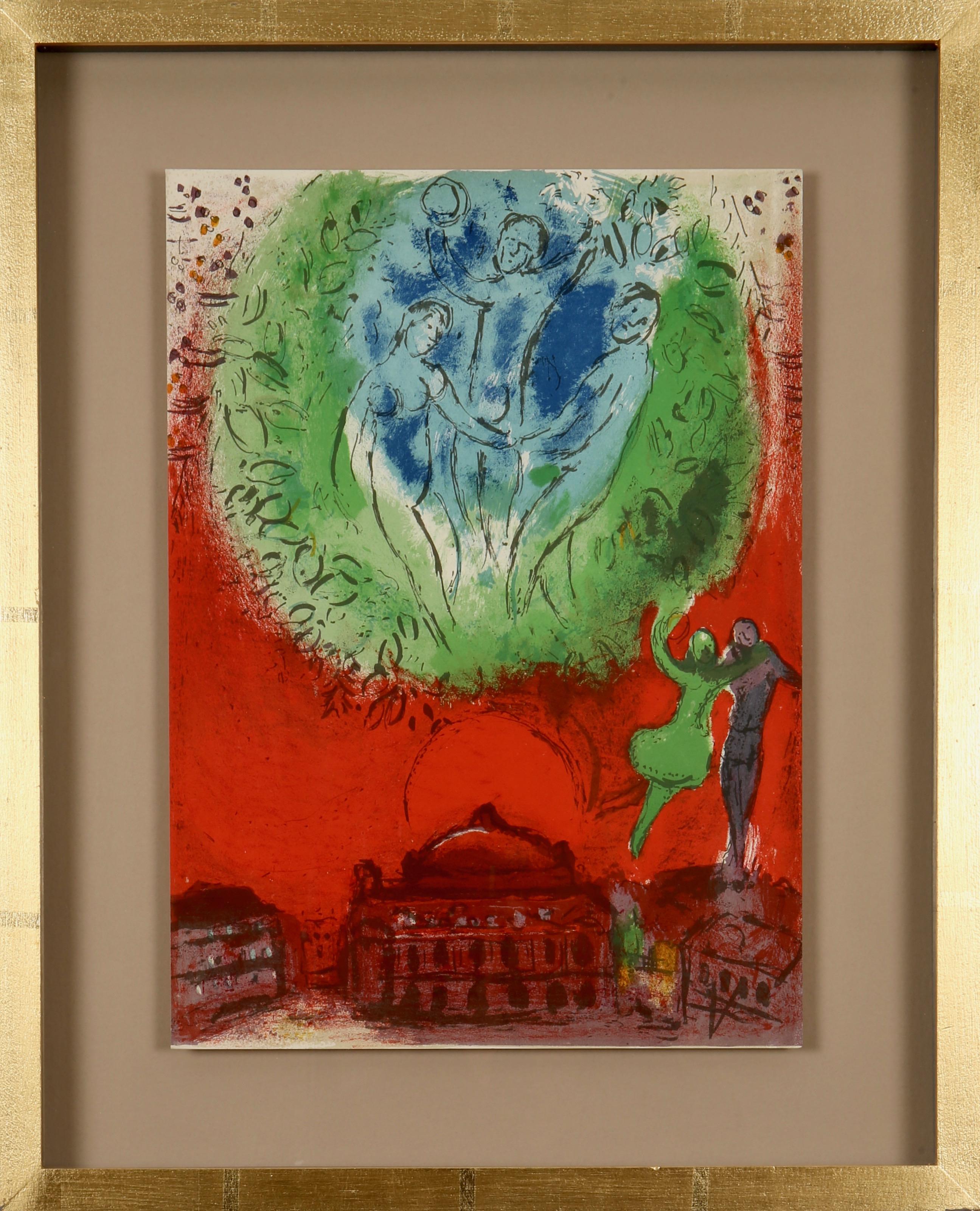 'Paris Fantastique'. Original colour lithograph. - Print by Marc Chagall