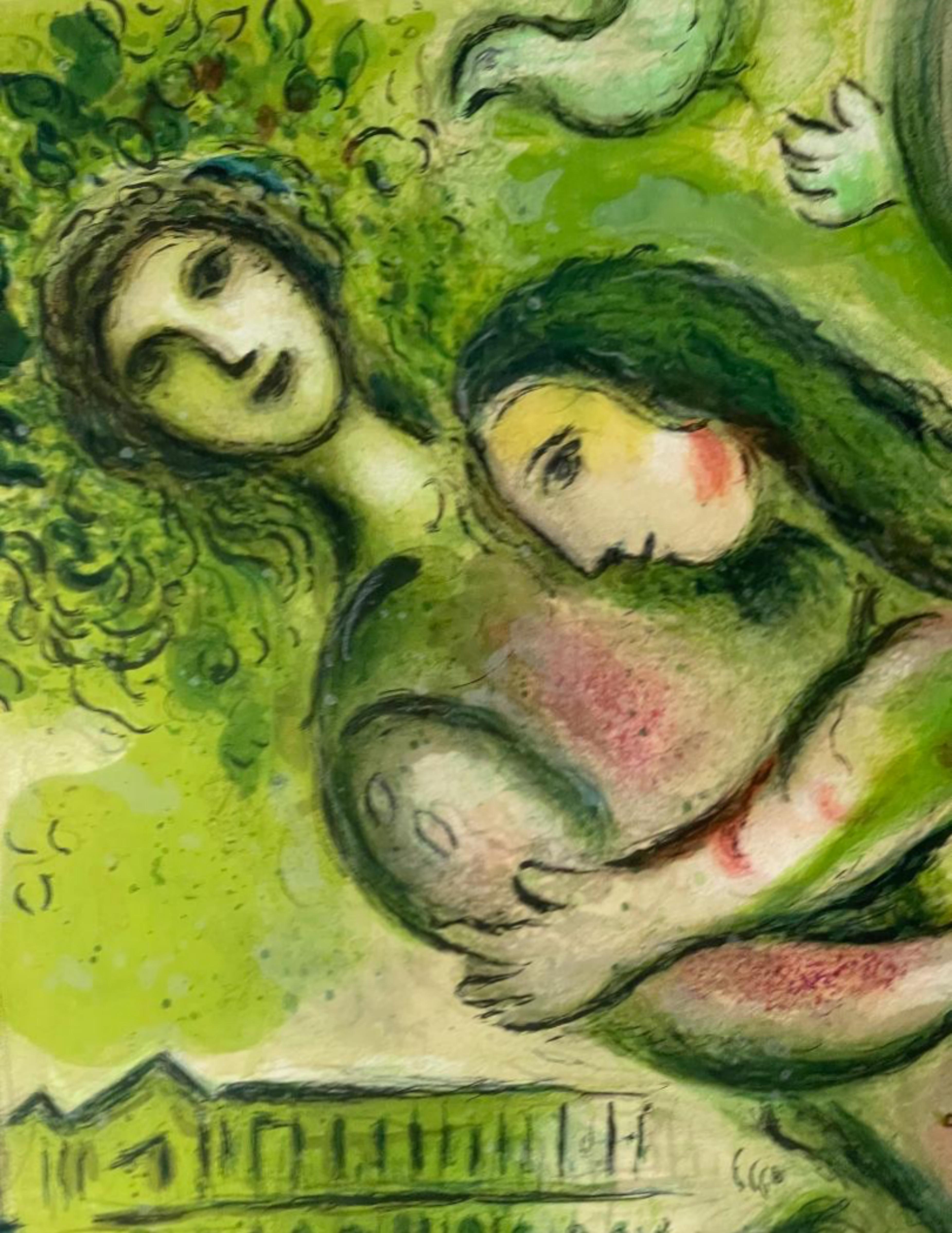 París L' Opera Le Plafond Romeo y Julieta Place de la Concorde Lt Ed Litografía - Abstract Print Marrón de Marc Chagall