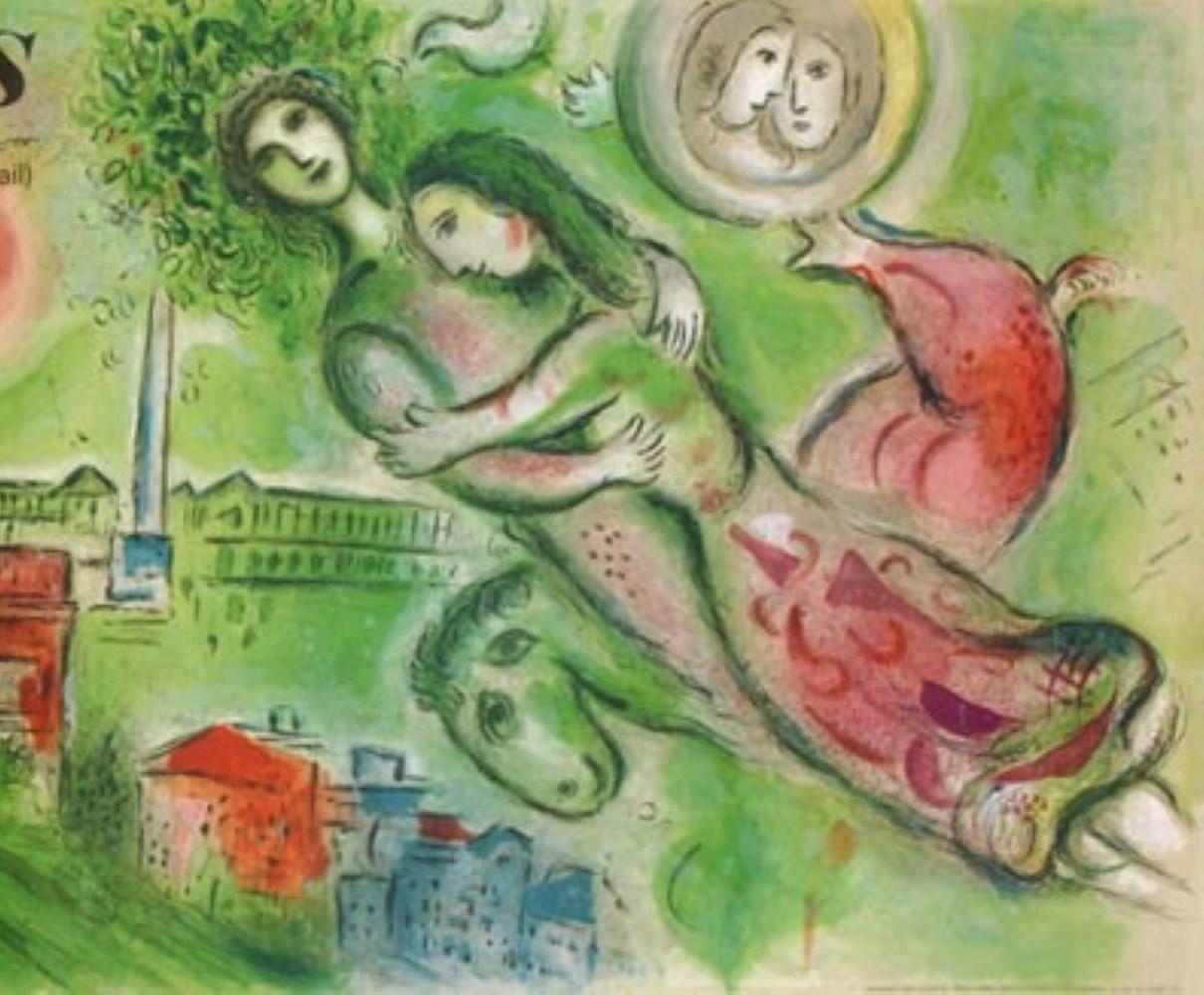 PARIS OPERA VINTAGE TRAVEL POSTER FRANÇAIS D'après Marc Chagall en vente 1