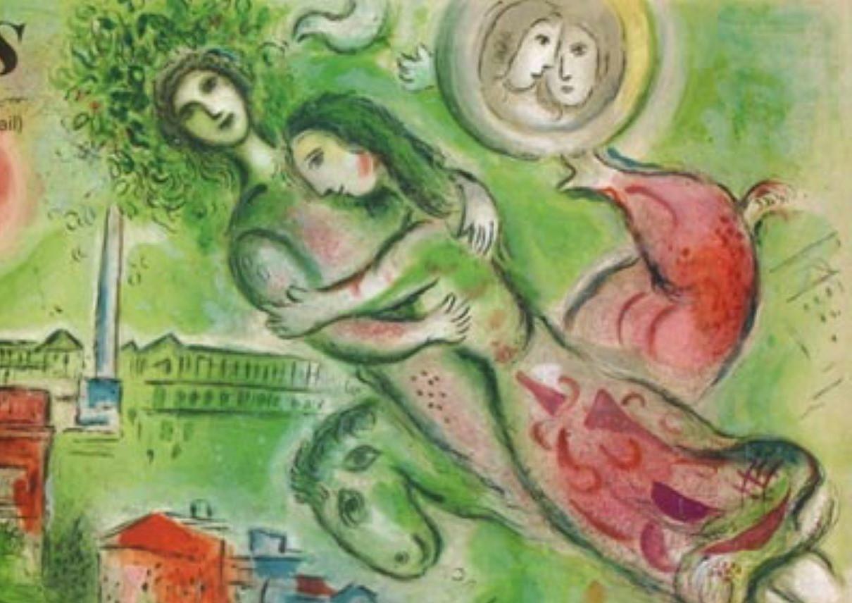 PARIS OPERA VINTAGE TRAVEL POSTER FRANÇAIS D'après Marc Chagall en vente 2