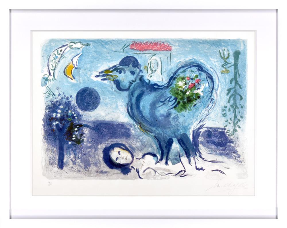 Paysage au coq (Landscape with Rooster), 1958 - Print by Marc Chagall