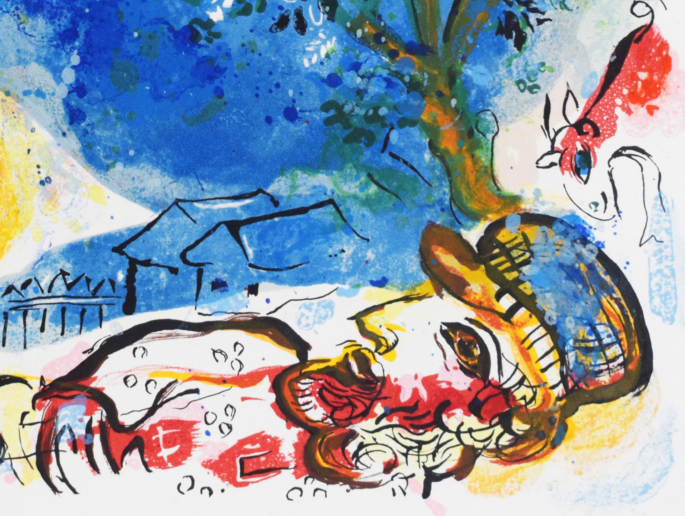 Bauer - Russisch Französisch Bauer (Grau), Figurative Print, von Marc Chagall