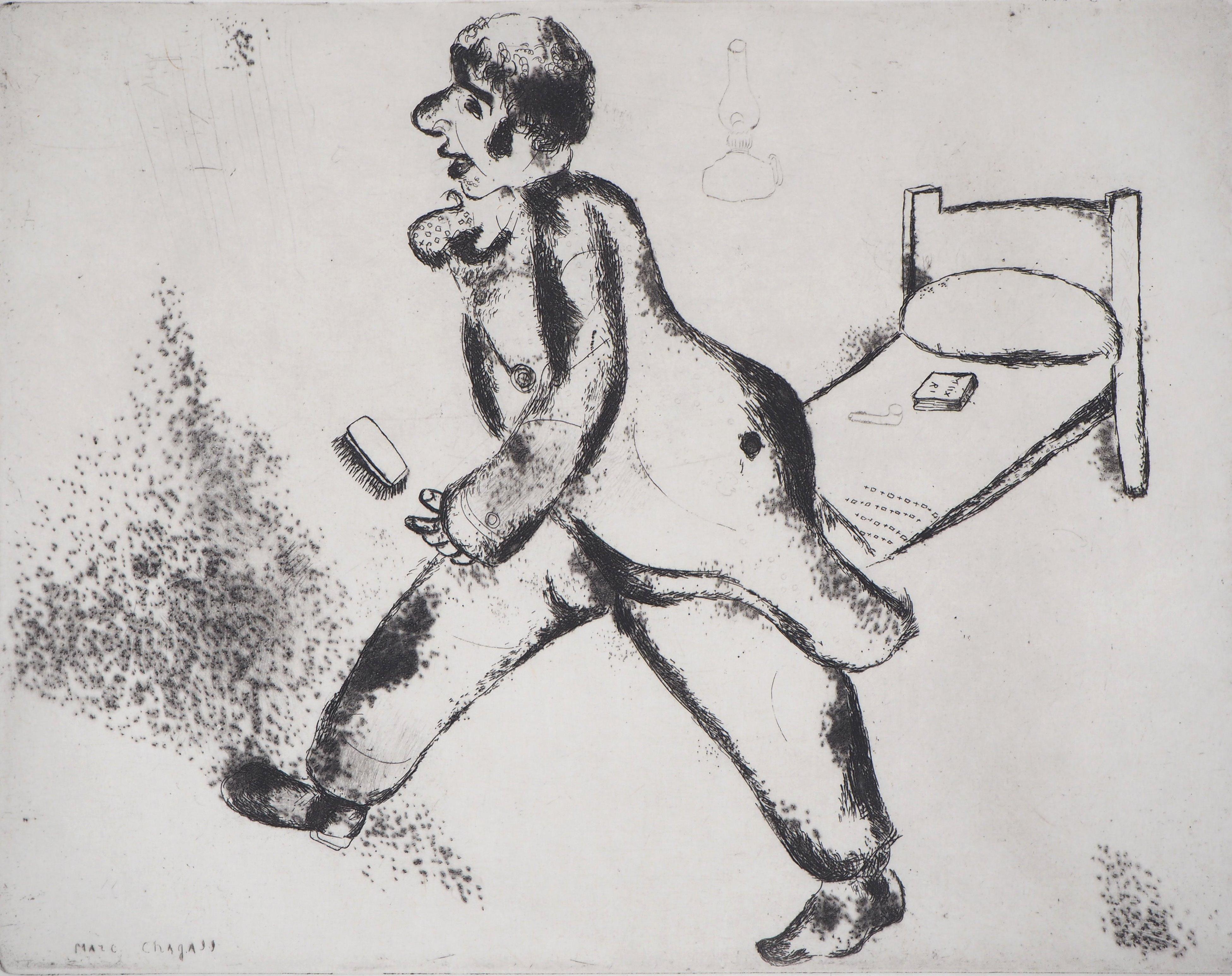 Marc Chagall Figurative Print - Pétrouchka - Original Etching