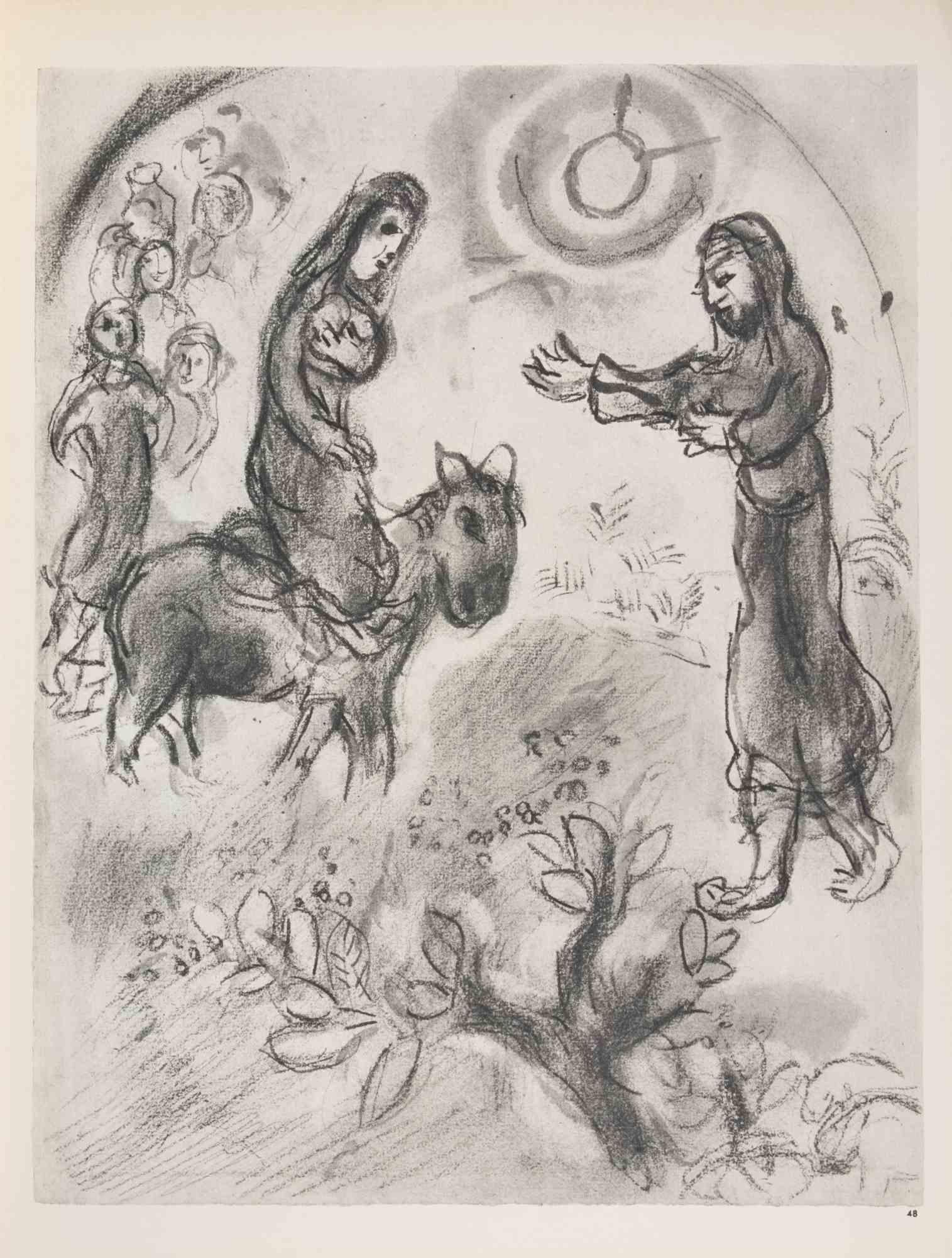 Phllétas' Lesson - Héliogravure by Marc Chagall - 1960 For Sale 1