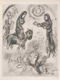 Phllétas' Lesson - Héliogravure by Marc Chagall - 1960