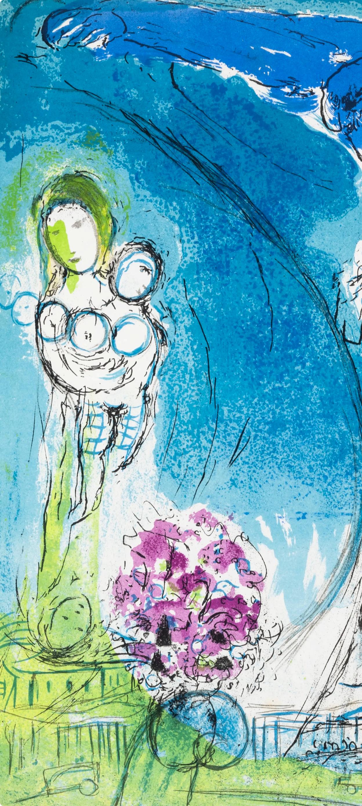 Place de la Concorde (Cramer 23; Mourlot 83), Verve: Revue Artistique - Print di Marc Chagall