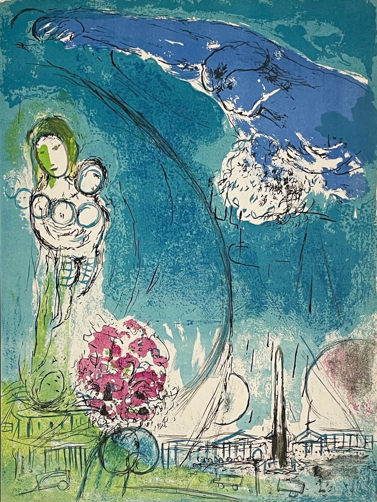 Place de la Concorde - Print by Marc Chagall