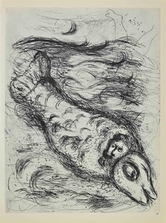 Plate from the Holy Bible - Lithograph by Marc Chagall - 1960