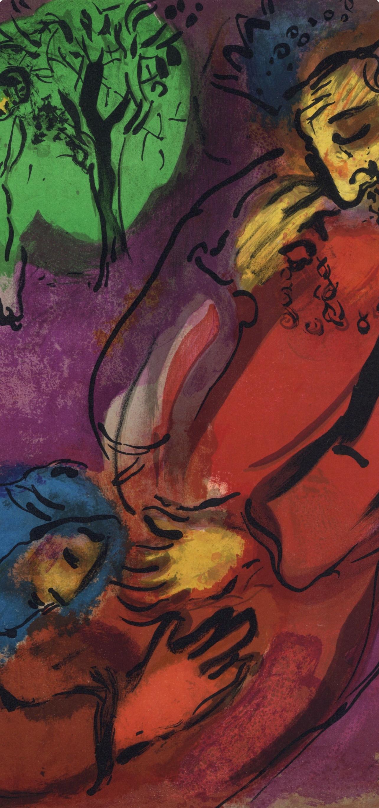 Pleurs de Jérémie (Mourlot 117-46; Cramer 25) (Schwarz), Figurative Print, von Marc Chagall