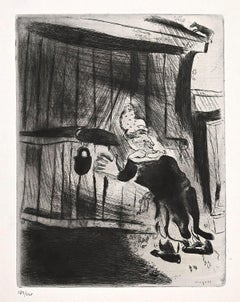 Pliouchkine à la Porte - Eau-forte originale de Marc Chagall - 1923/27