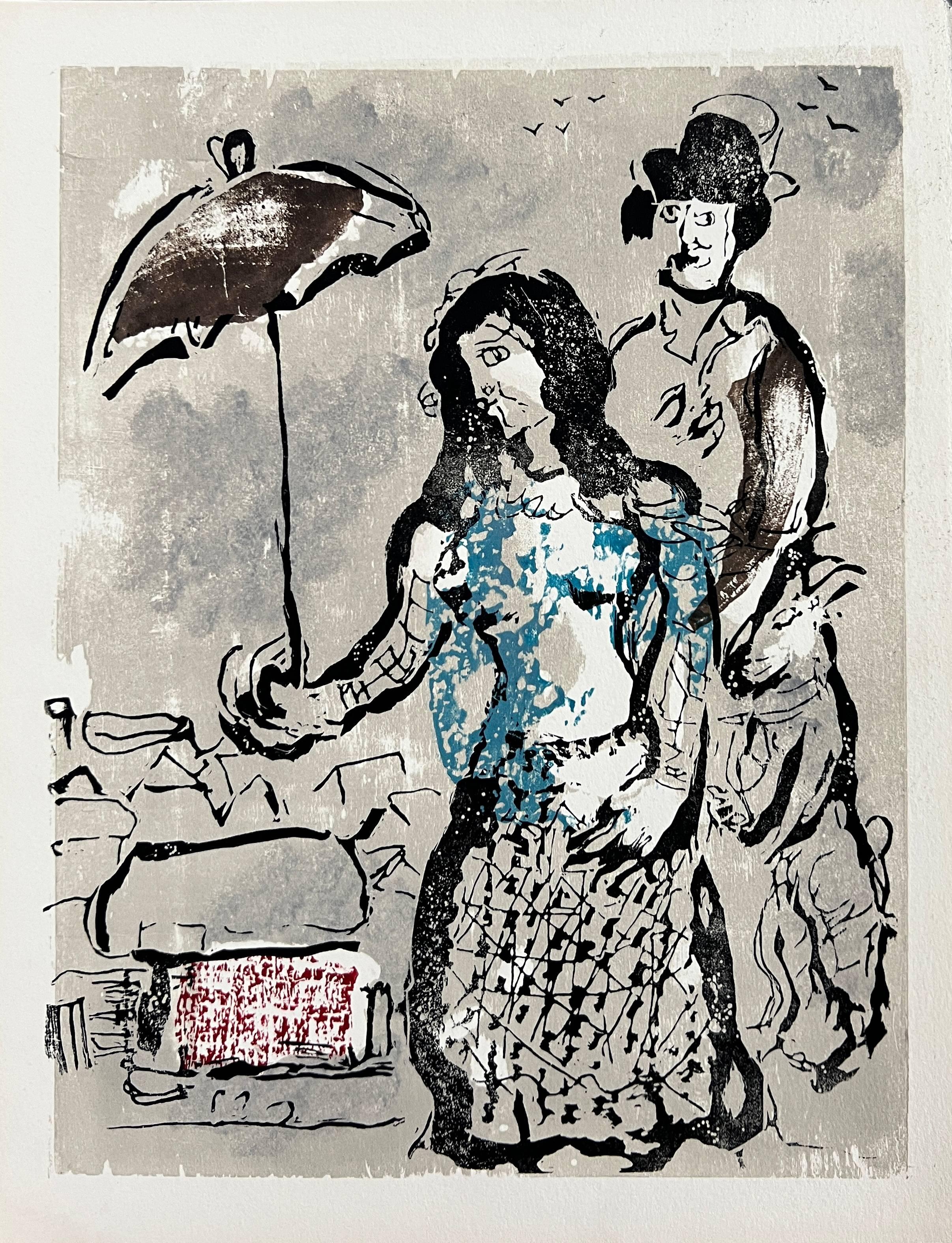 Poèmes, Planche IV - Print by Marc Chagall