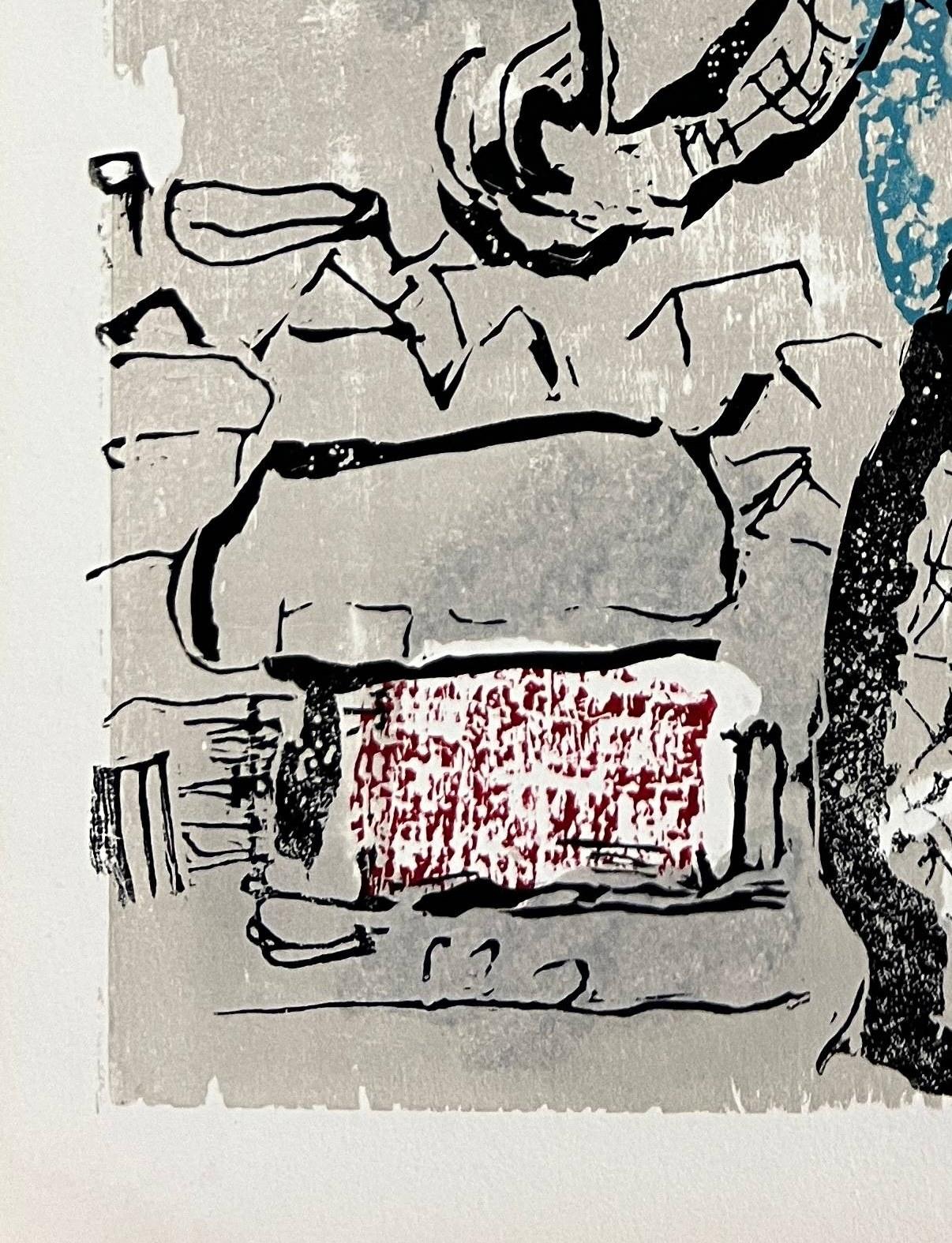Marc Chagall (1887-1985) - Poèmes, Planche IV

Woodcut print from 1968.

An unnumbered and unsigned copy from a limited edition of 238.

Dimensions of sheet: 32.5 x 25 cm

Dimensions in frame: 53.2 x 43.2 cm

Publisher: Cramer Éditeur,