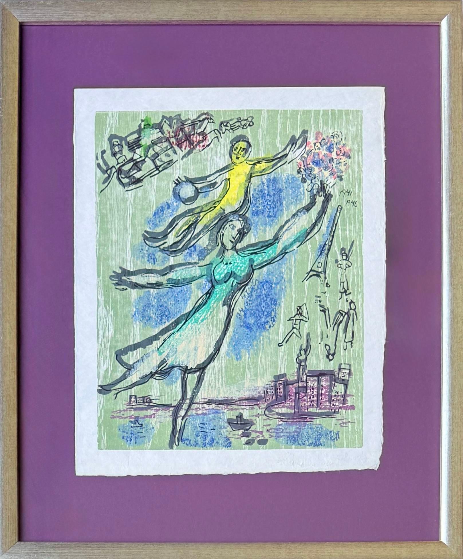 Poèmes, Planche IX, xilografía original, 1968, papel japonés
