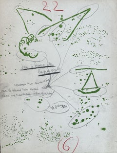 Poems : The Garden - Original Woodcut, Rare Printer Proof Annotated