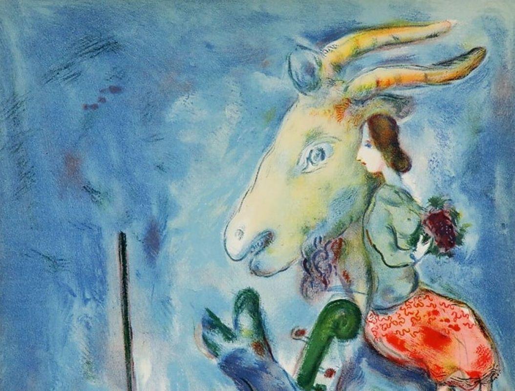 chagall painting violin playing goat
