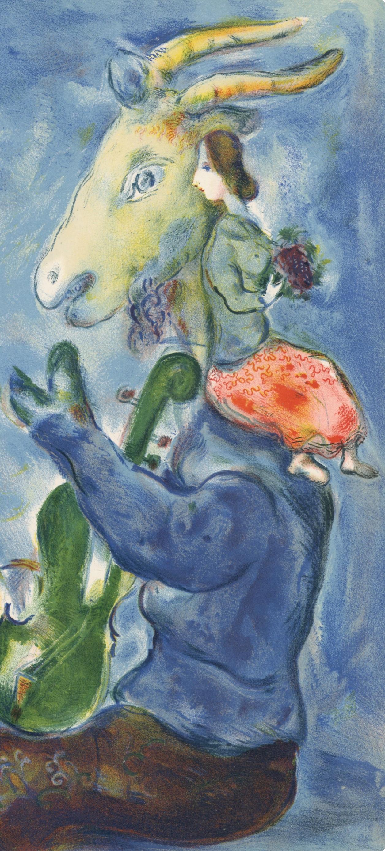 Printemps, Verve: Revue Artistique et Littéraire - Blue Figurative Print by Marc Chagall