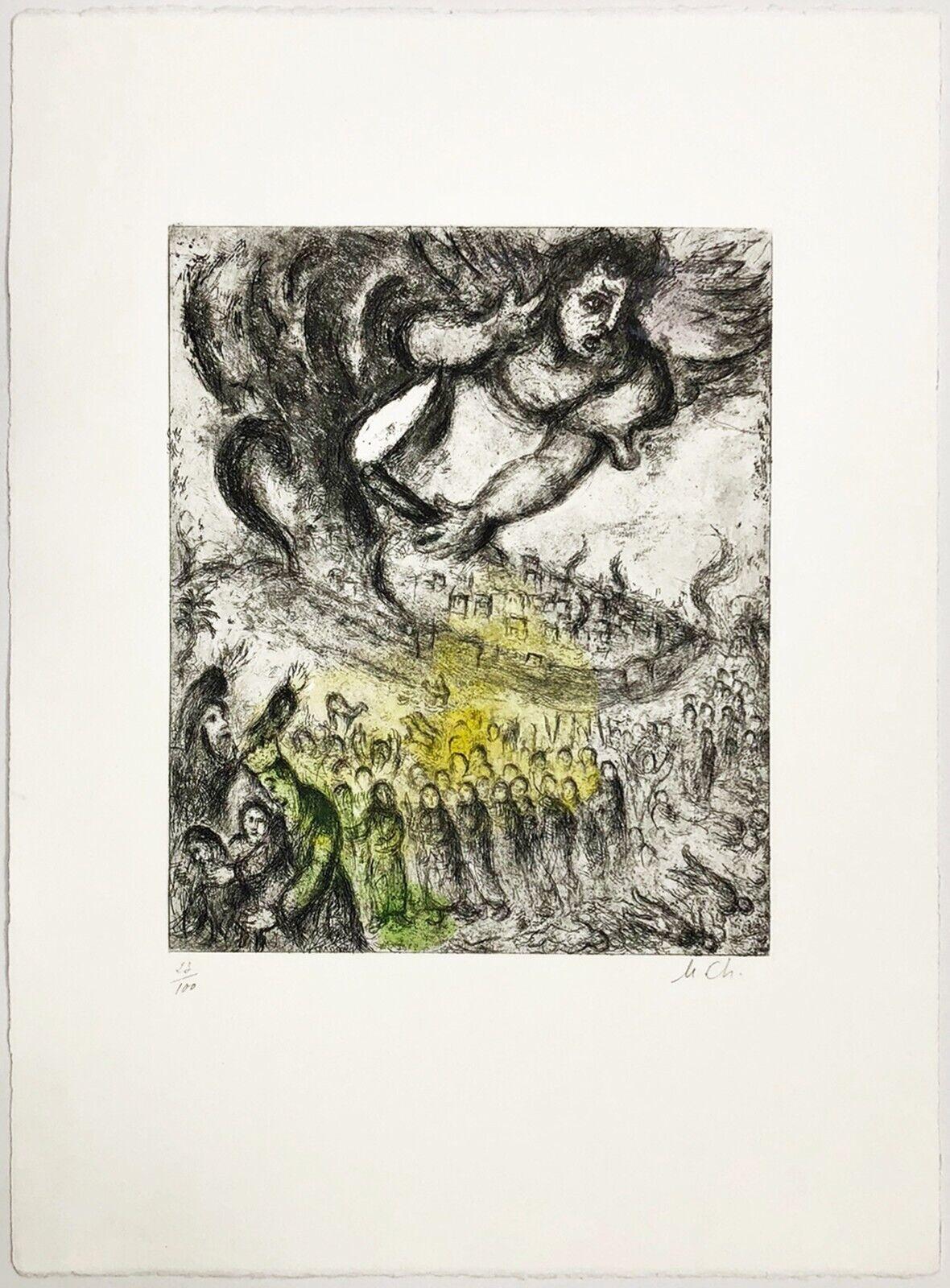 PRISE DE JERUSALEM (CRAMER 30) - Surréalisme Print par Marc Chagall
