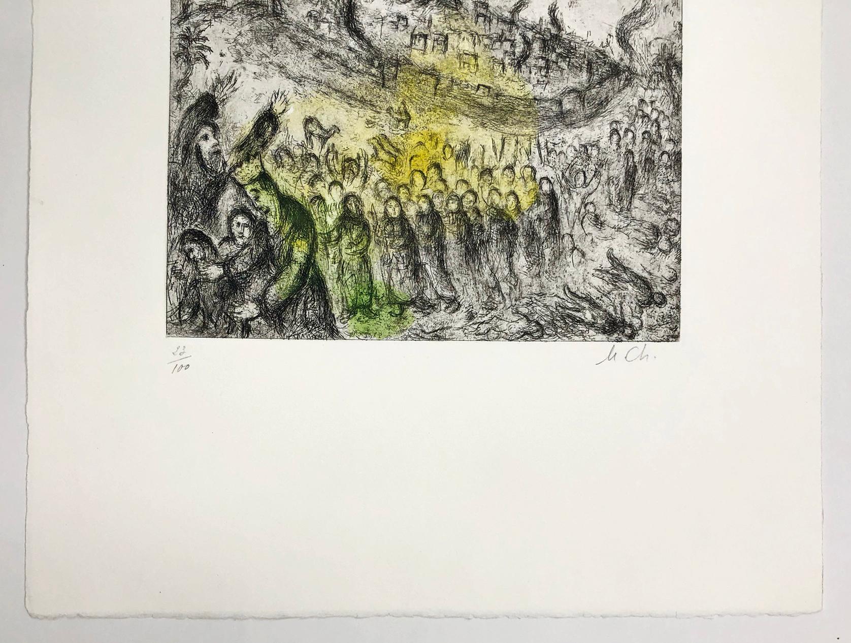 PRISE DE JERUSALEM (CRAMER 30) - Print de Marc Chagall