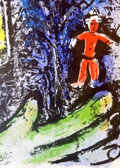Marc Chagall "Profile and Red Child" lithograph