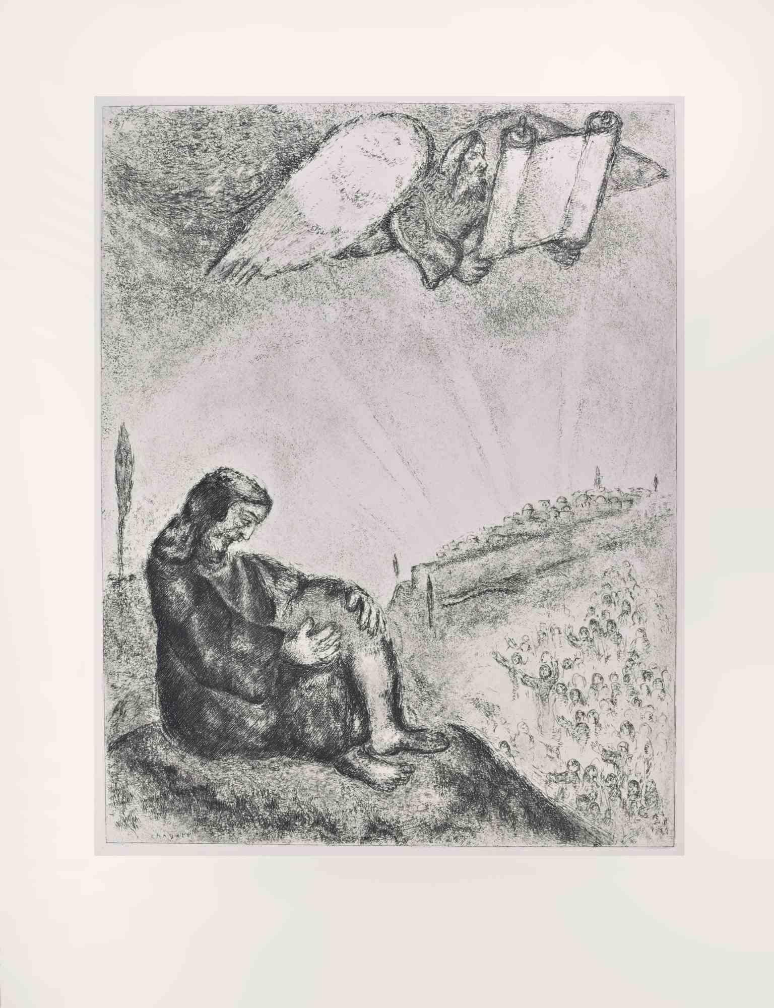 Etching on Montval wove paper, realized by Marc Chagall in 1931-39 and published by Tériade in 1956.

Edition of 275+30 out of commerce copies.

Not signed nor numbered, as issued.

Excellent impression with full margins a a bright and fresh