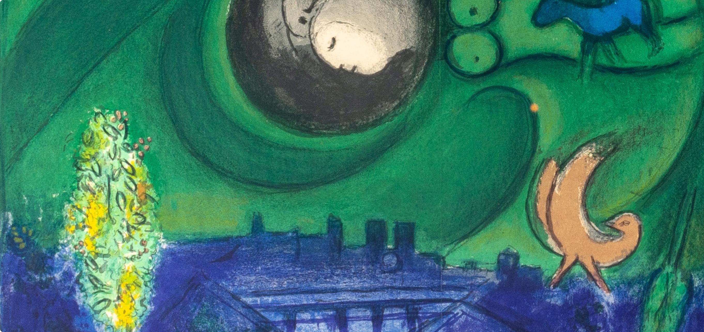 Quai de Bercy (Cramer 24 ; Mourlot 93), Derrière le miroir - Expressionniste Print par Marc Chagall