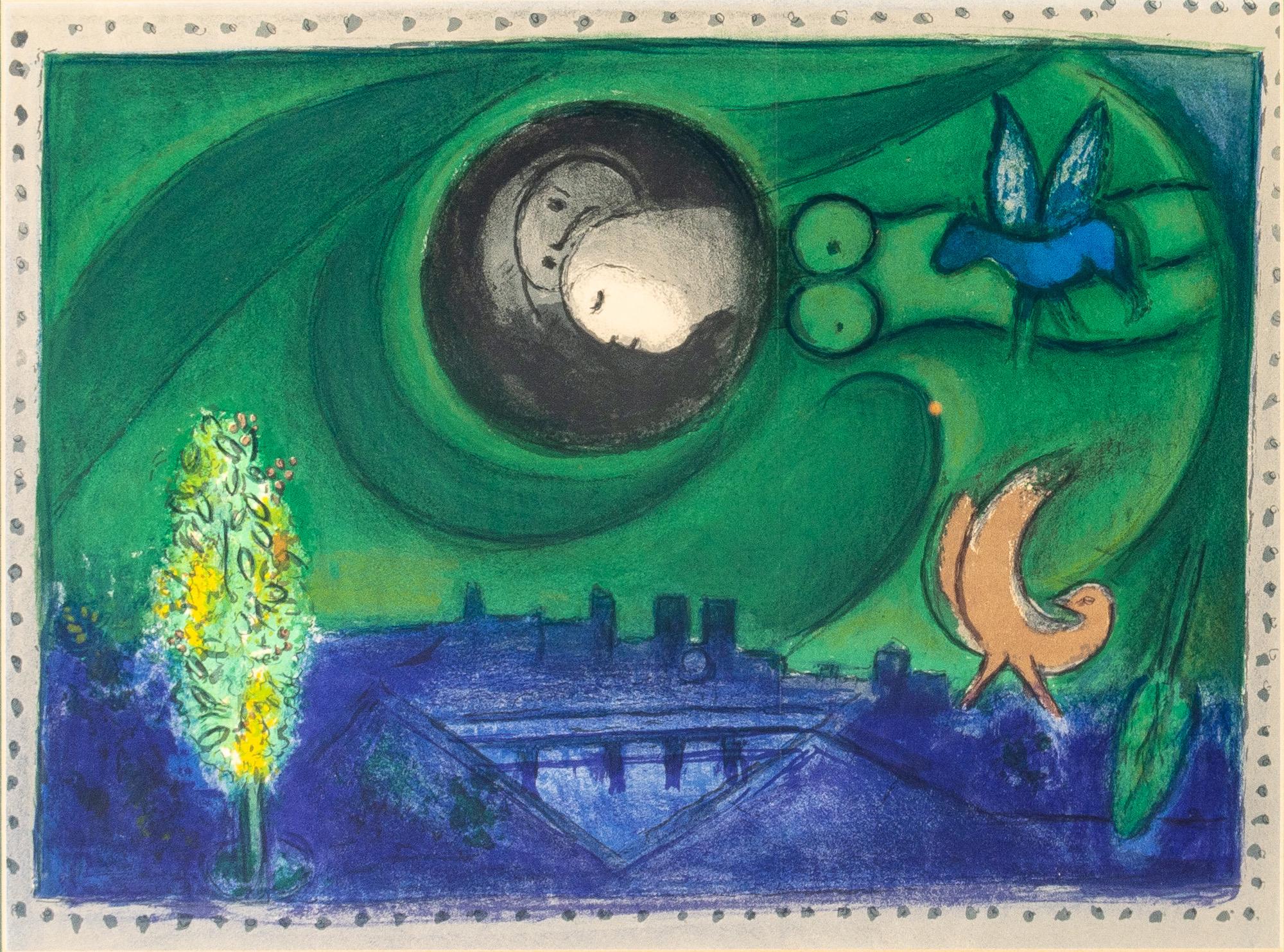 Figurative Print Marc Chagall - Quai de Bercy (Cramer 24 ; Mourlot 93), Derrière le miroir