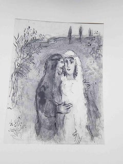 Rachel and Jacob - Original Photogravure by Marc Chagall - Mid 20th Century