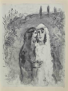 Rachel und Jacobs – Lithographie von Marc Chagall – Rachel und Jacobs – 1960