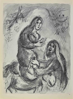 Rachel Goes Away with Jacob- Lithograph by Marc Chagall - 1960