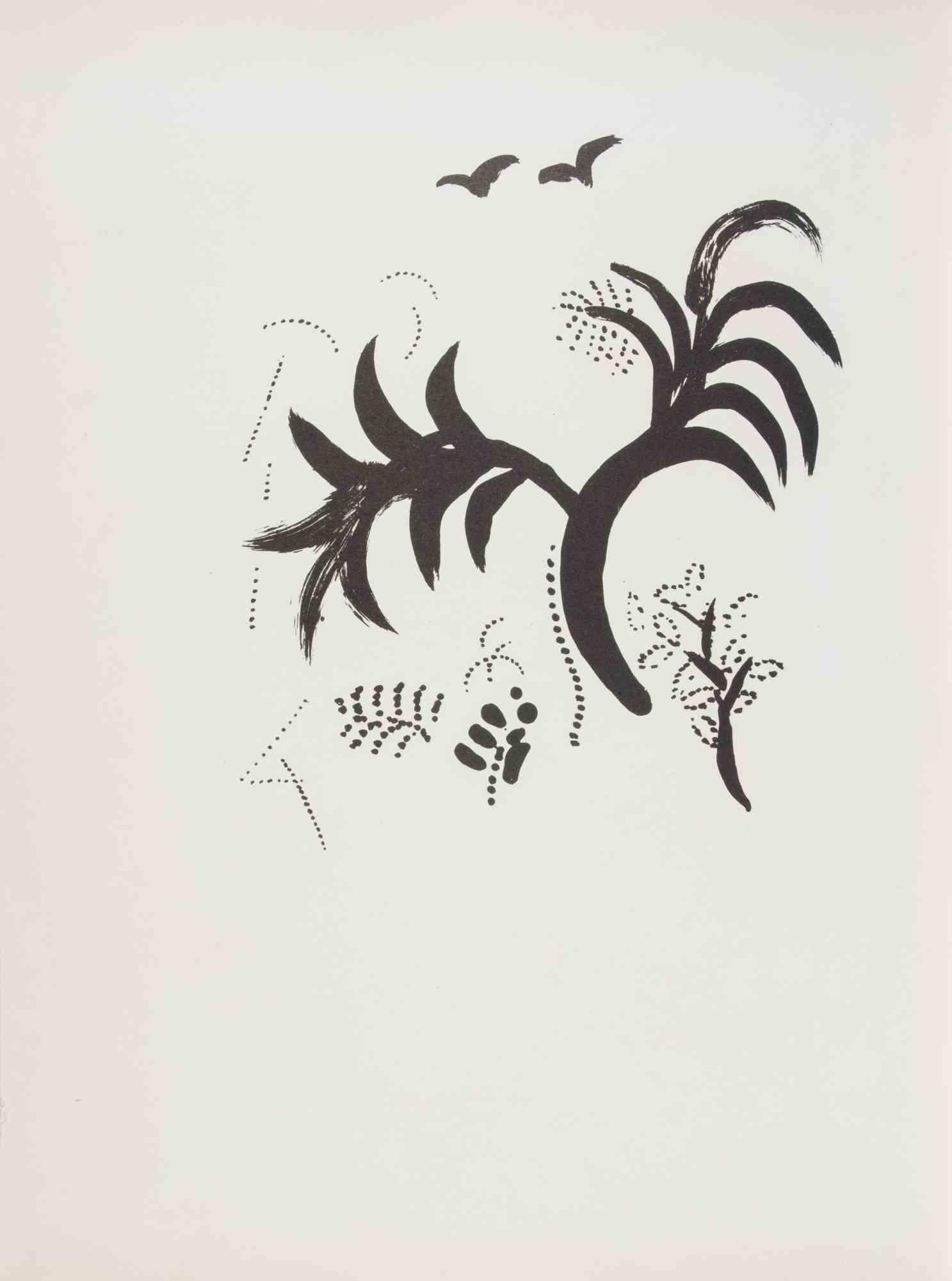 Raquel ha robado los ídolos de su padre - Litografía de Marc Chagall - 1960 en venta 1