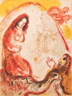 Rachel has Stolen the Idols of Her Father - Lithograph by Marc Chagall - 1960