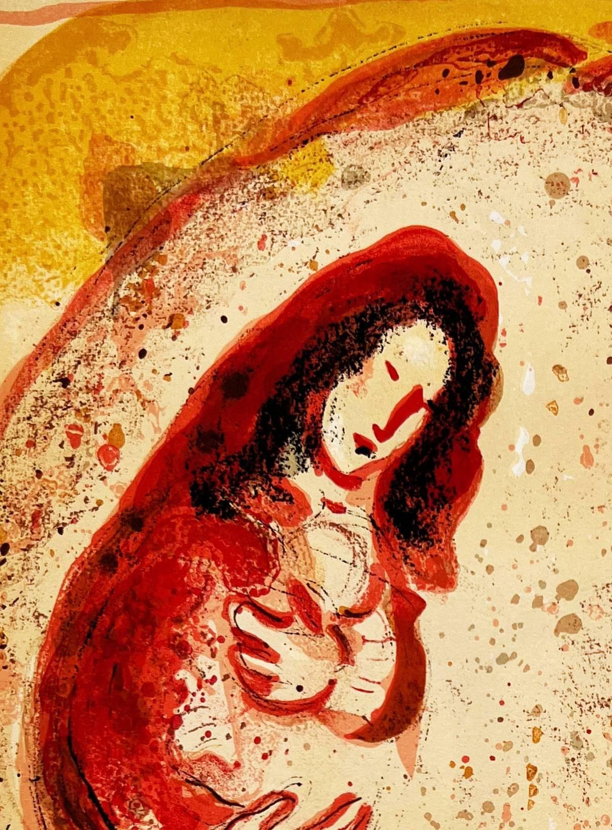 Rachel stiehlt die Bildnisse ihres Vaters – Print von Marc Chagall