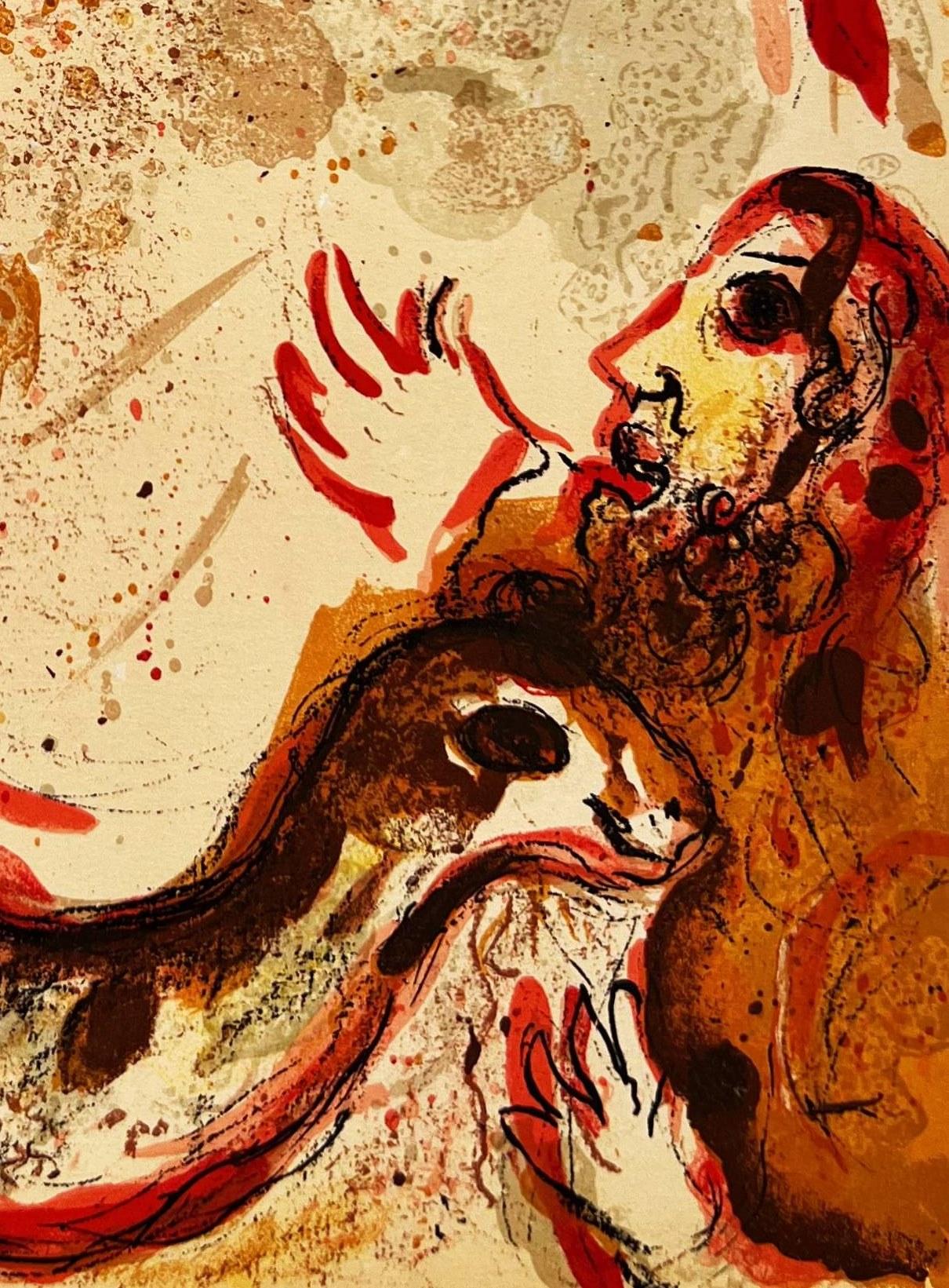Marc Chagall (1887-1985) - Rachel stiehlt die Grabbilder ihres Vaters
 
Lithographie von 1960.

Abmessungen des Werks: 35 x 26 cm

Verlag: Tériade, Paris.

Das Werk ist in ausgezeichnetem Zustand.

Schneller und sicherer Versand.