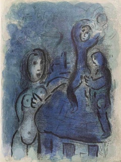 Rahab und die Spione in Jericho - Lithographie von Marc Chagall - 1960