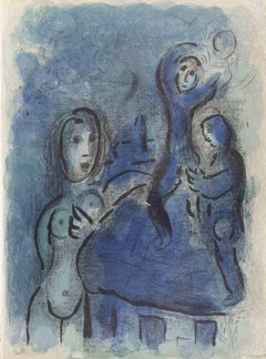 Rahab and the Spies in Jericho - Lithograph by Marc Chagall - 1960