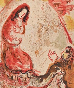 Rahel Steals her Father's Idols - Lithograph after Marc Chagall - 1963