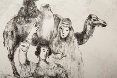 Rebecca at the Well, Impressionist Etching by Marc Chagall