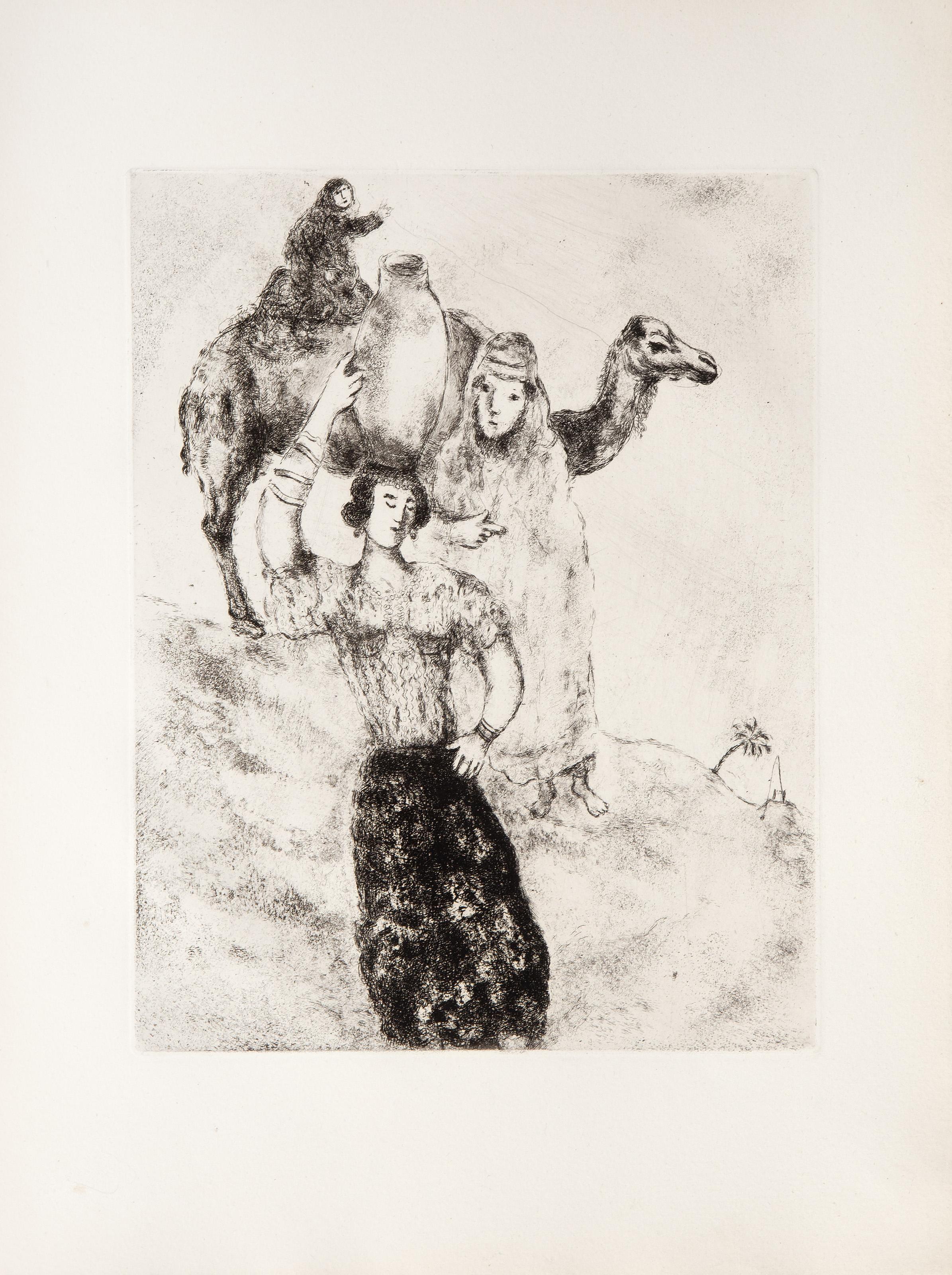 Rebecca at the Well, Impressionist Etching by Marc Chagall For Sale 2
